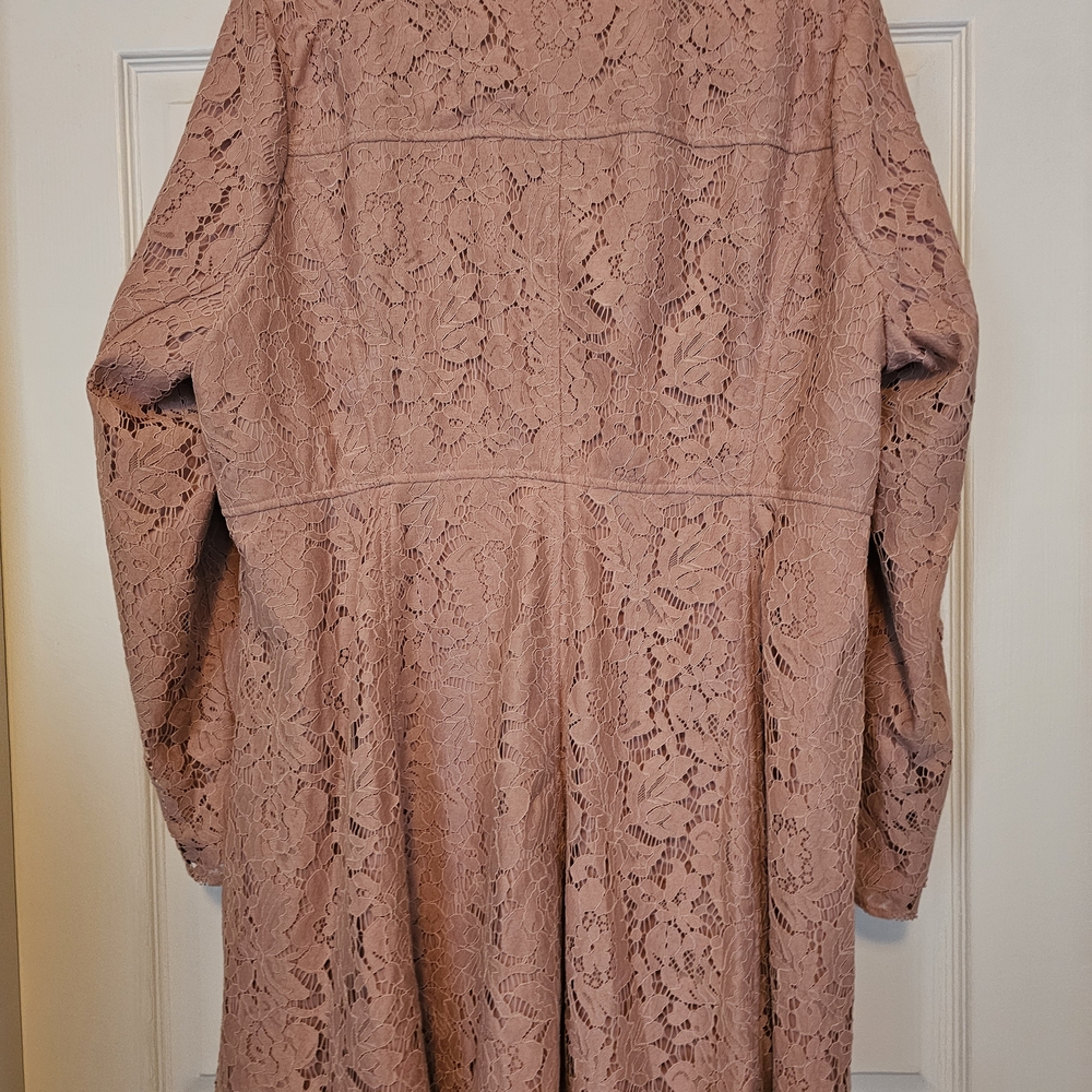 Torrid Pink Lace Pea Coat - Picture 11 of 16